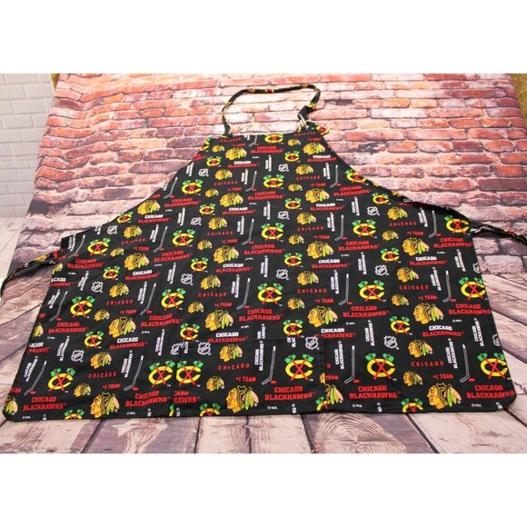 Chicago Blackhawks Apron Adjustable NHL Team Logo Black - Picture 1 of 4